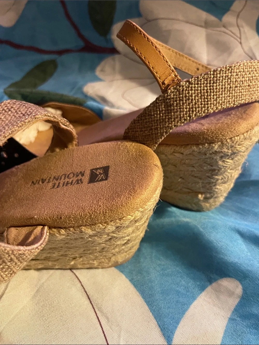 White Mountain Black Jeweled Ankle-Strap Espadrilles